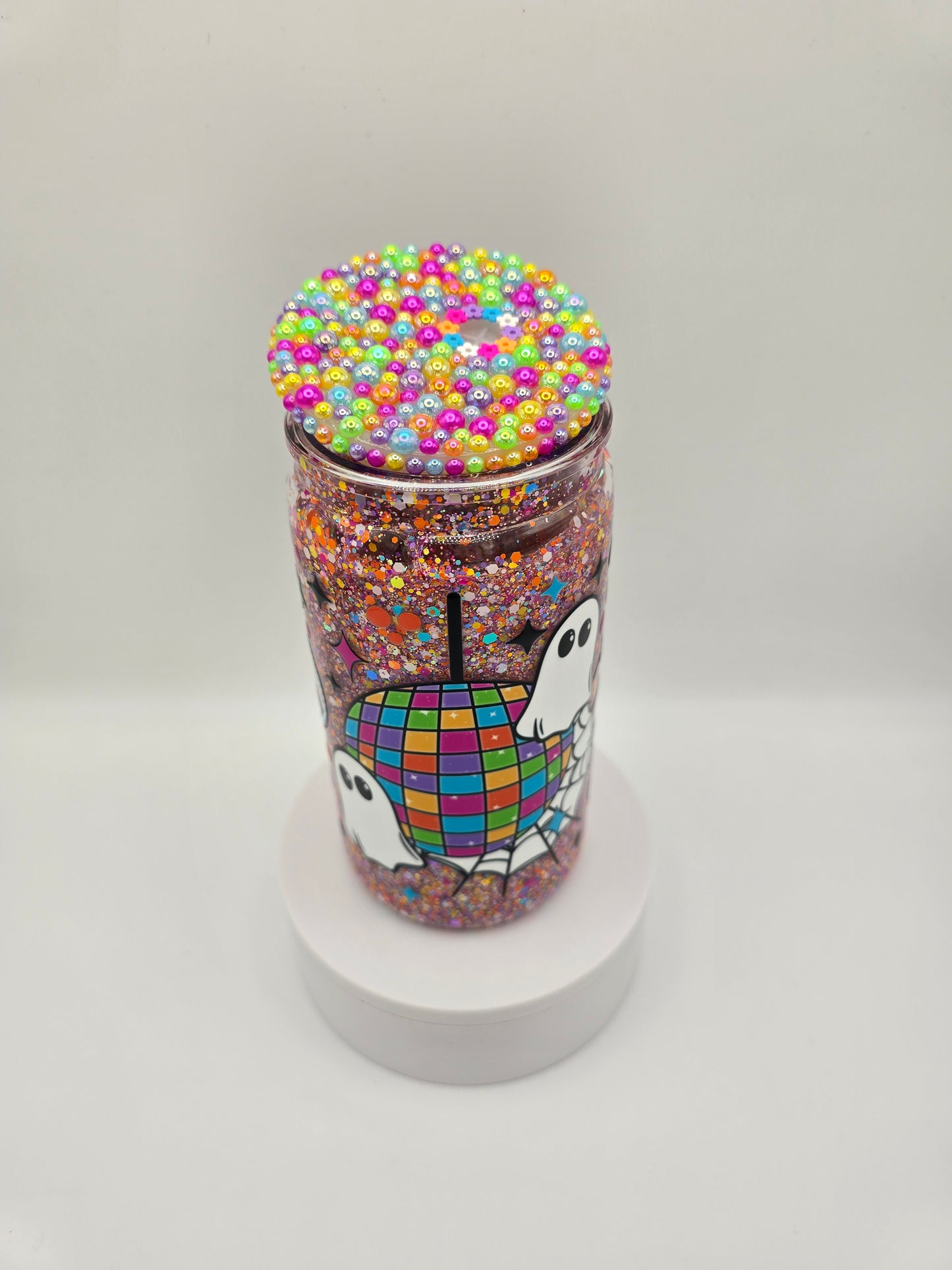16oz Plastic Snow globe with Lid
