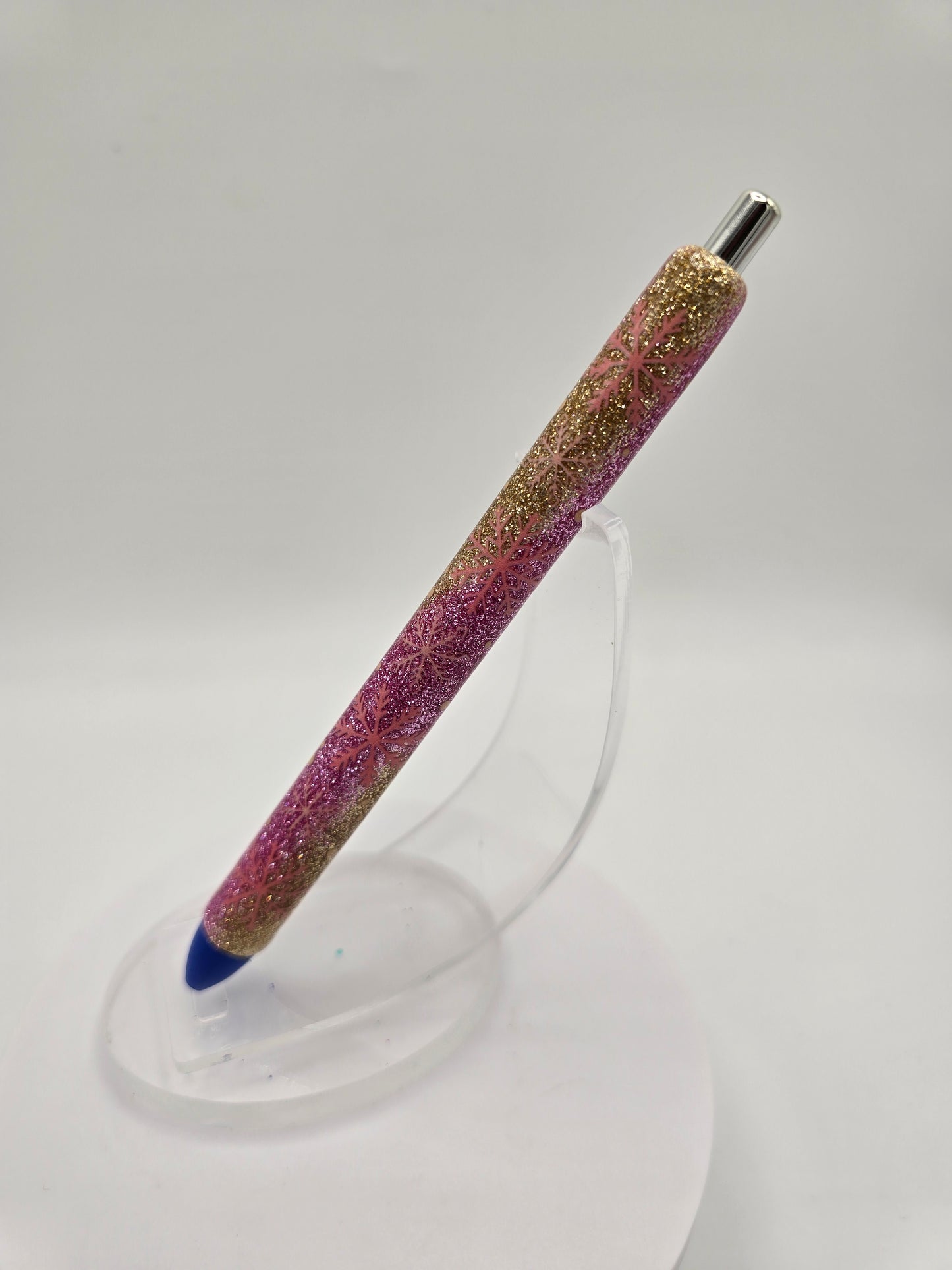Pink & Gold  Snowflakes